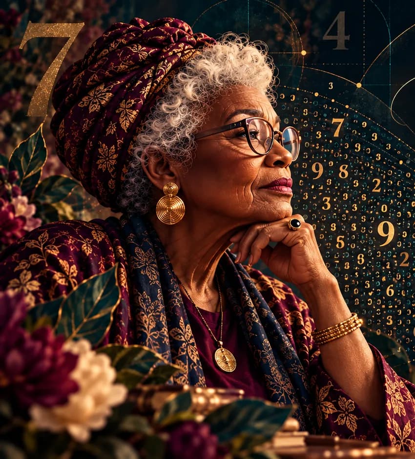 Auntie watching a stream of digits narrow toward a small set.
